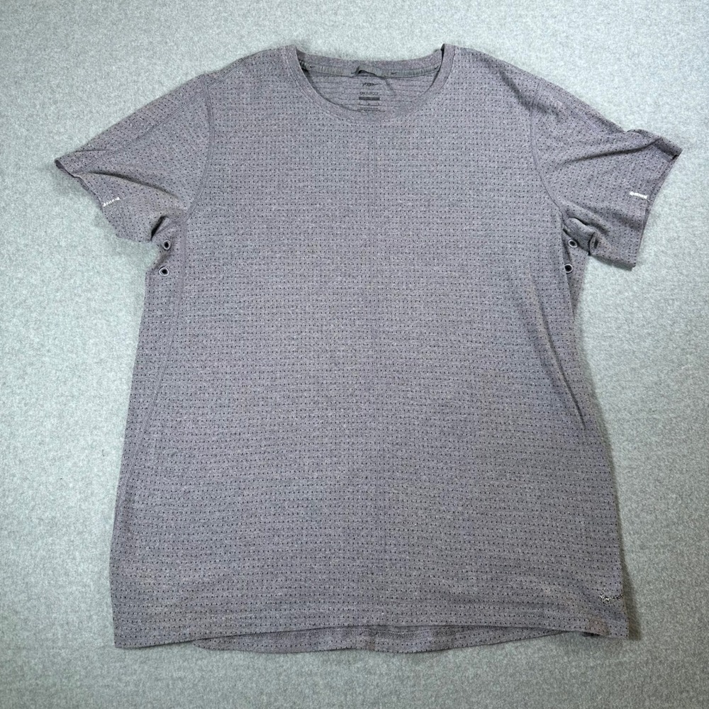 Nike Yoga‎ Dri-FIT T-Shirt Breathe Athletic Top Vents Gray Mens Size XS